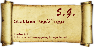 Stettner Györgyi névjegykártya